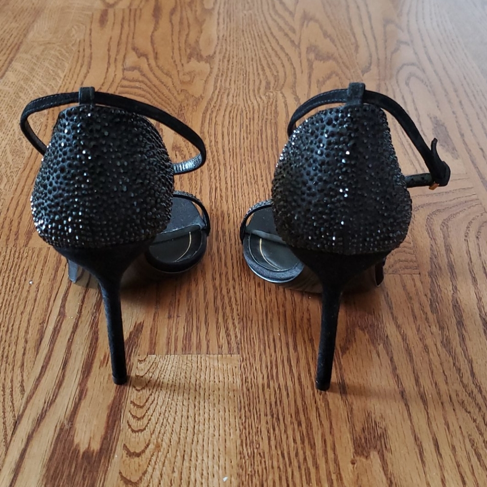 NEW Gucci Black Sexy Strappy Stelletto Size 38.5 - Picture 3 of 6